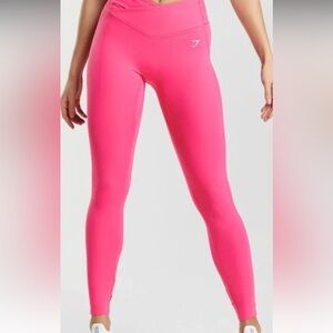 Gymshark Hot Pink criss cross leggings